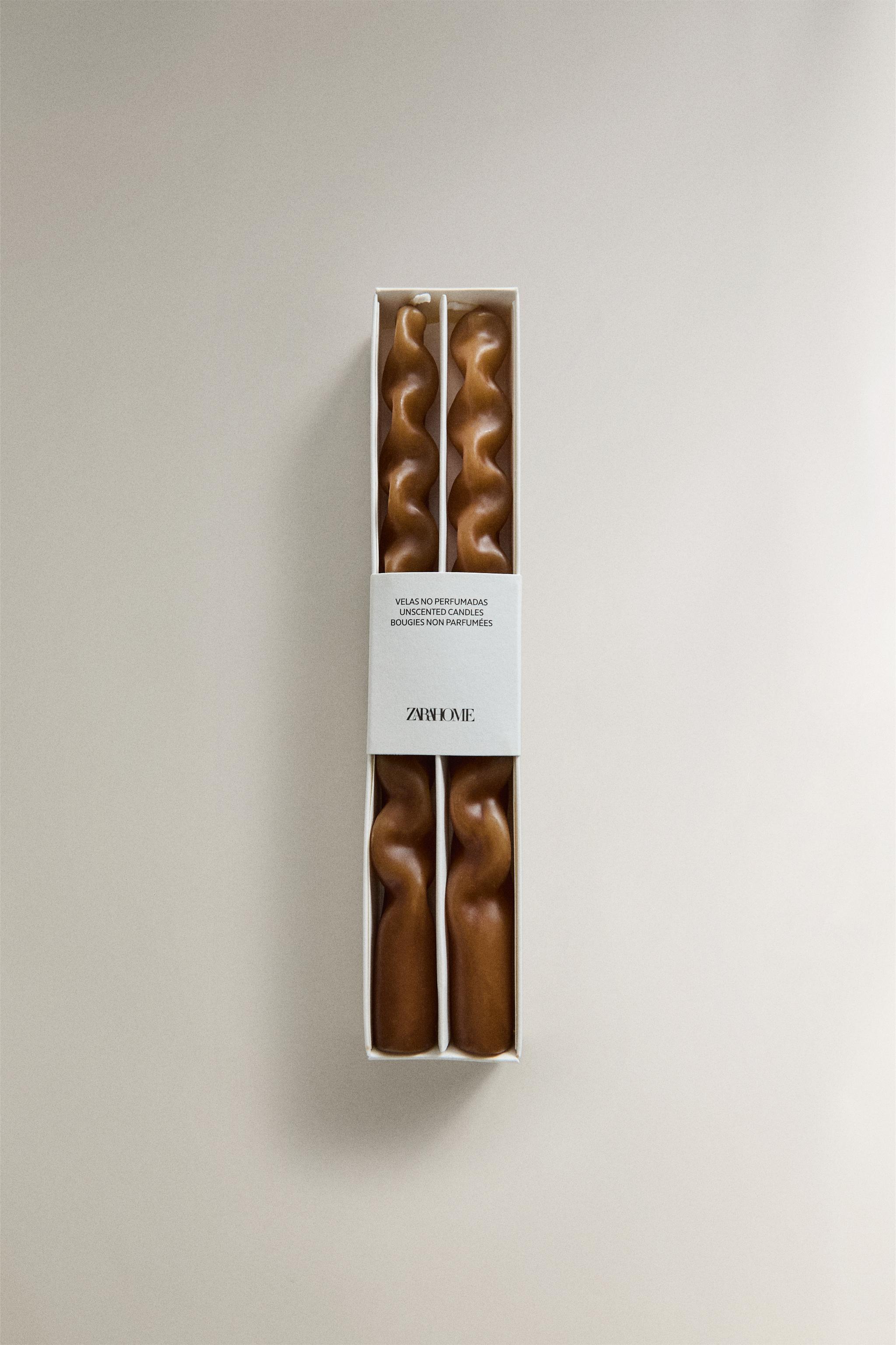 PACK BOUGIES DÉCORATIVES SCULPTURALES (PACK DE 2)